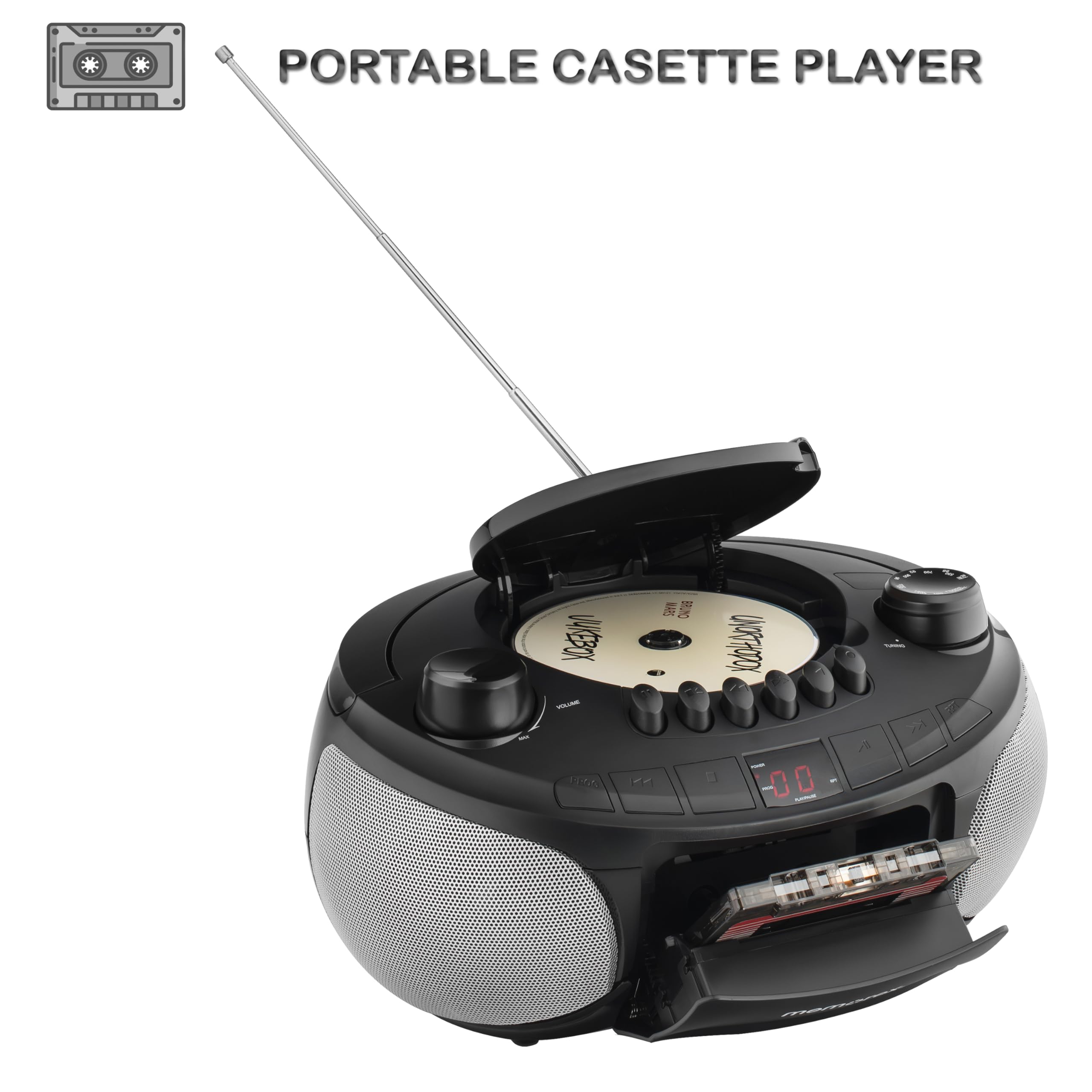 Amazon.com: Memorex AM/FM Top Loading CD Player | Portable Stereo